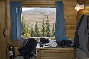 Inside my cabin at Camp Denali.